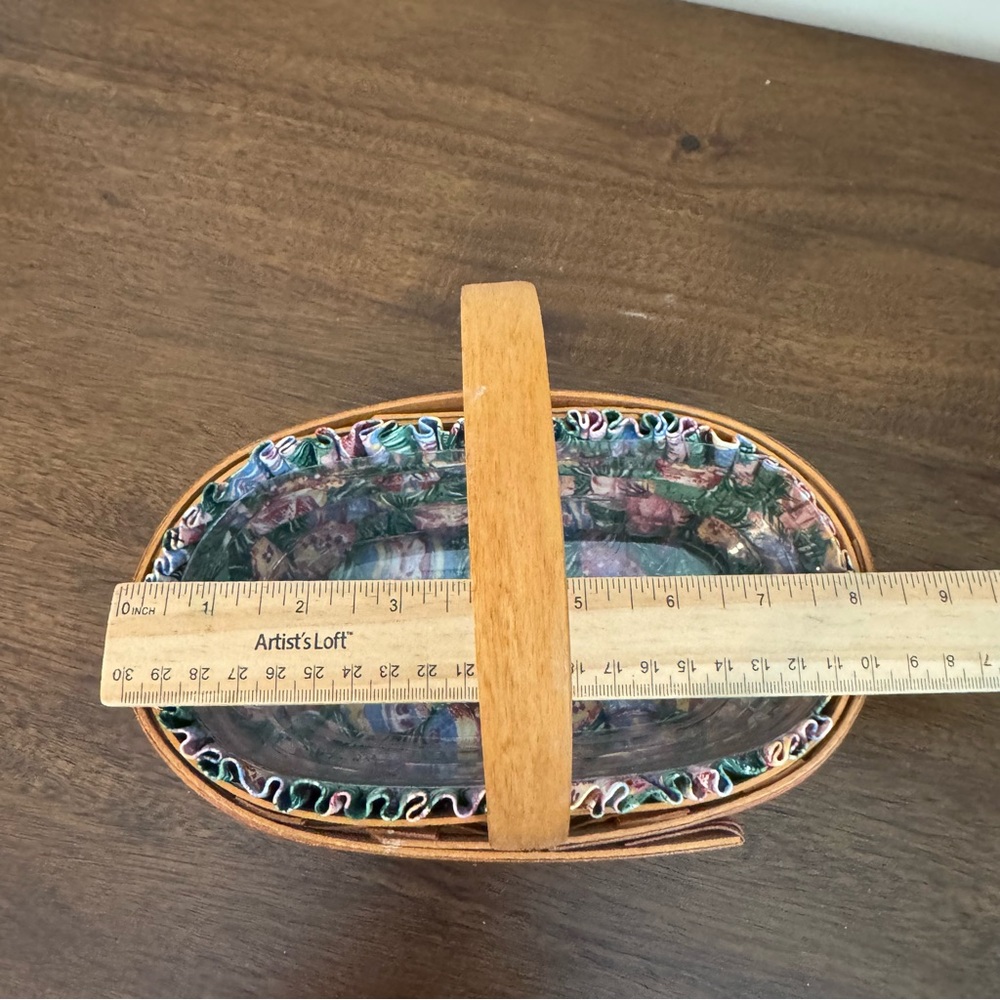 Longaberger Easter Basket Multi Color 1996 w/ Liner - Picture 8 of 10